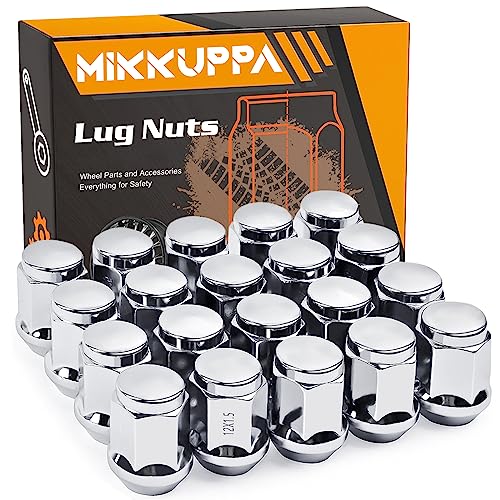 MIKKUPPA M12x1.5 Lug Nuts - Replacement for 2006-2019 Ford Fusion, 2000-2019 Ford Focus, 2001-2019 Ford Escape Aftermarket Wheel - 20pcs Chrome Closed End Lug Nut