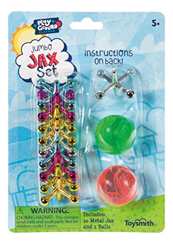 Toysmith Jumbo Jax Set, Retro Toy, Fidget Toy, Coordination Boosting Toy, For Boys and Girls Ages 5+
