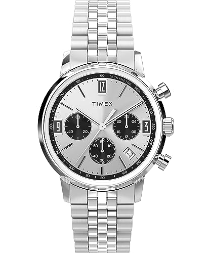 Timex Men's Marlin 40mm Watch - Stainless Steel Bracelet Silver-Tone Dial Stainless Steel Case