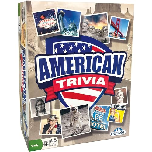 Outset Media American Trivia Game (Amazon Exclusive) – 5 Categories to Choose from and 1,000 Questions – for Ages 14 and up