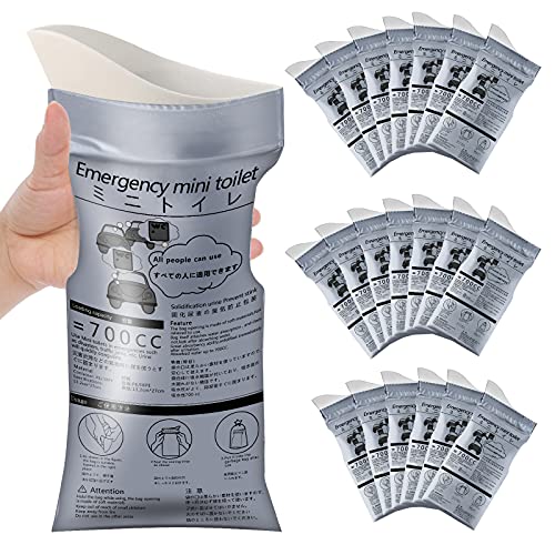 Moodooy Disposable Urinal Bags, 20 Pack Emergency Urine Bags, Portable Camping Pee Bags, Travel Pee Bags, Traffic Jam Emergency Portable Urine Bag, Vomit Bags, for Men Women Kids Patient