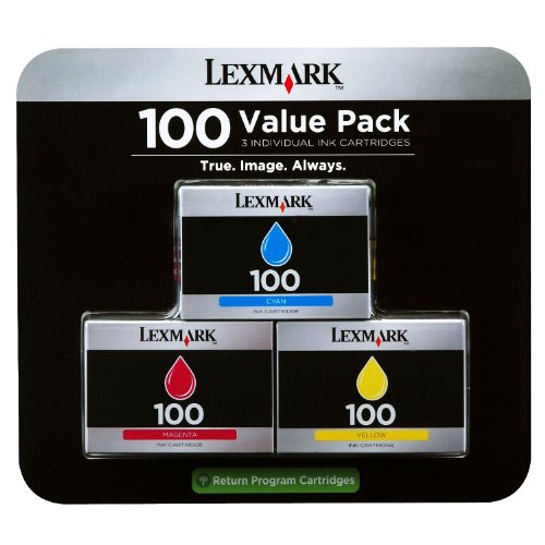 Lexmark 100 Ink Cartridges - Value Pack 3 Color Cartridges Cyan/Magenta/Yellow