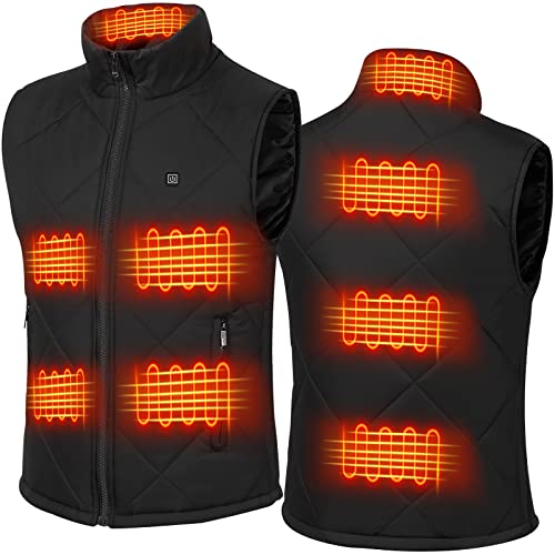 FERNIDA Mens Heated Vest use USB Battery Electric Heating, Heated Jacket Vests for Winter Warm Outdoor Working