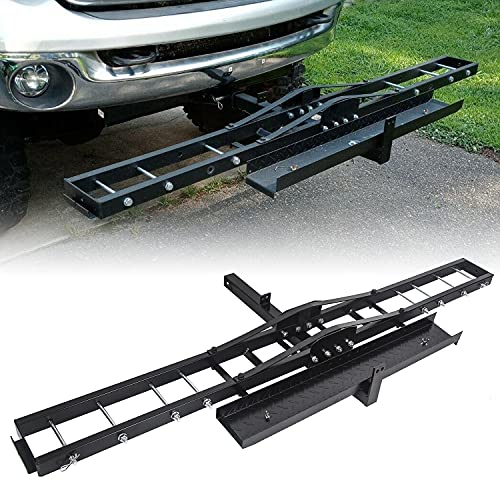 EGO BIKE 600LBS Steel Motorcycle Scooter Dirtbike Carrier Hauler Hitch Mount Rack Ramp Anti Tilt