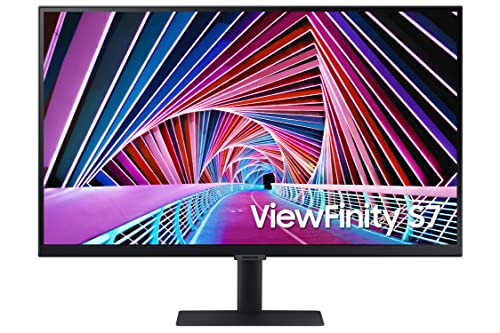 Samsung 27” ViewFinity S70A Series 4K UHD Computer Monitor with IPS Panel and HDR10 for PC, Borderless Slim Design, TUV Eye Comfort Certified Eye Care, Fully Adjustable Stand, LS27A700NWNXZA, Black