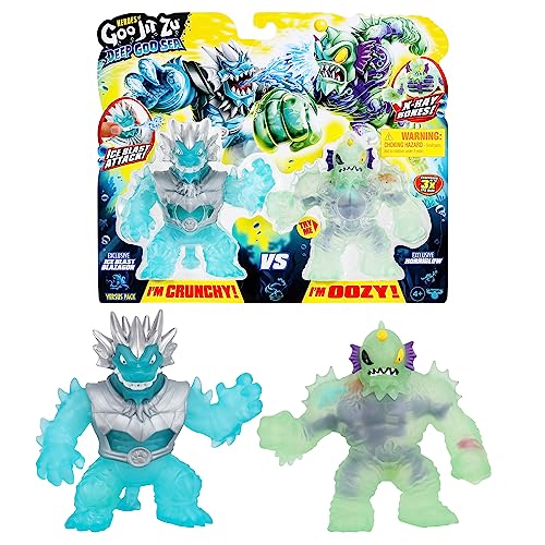 Heroes of Goo JIT Zu Deep Goo Sea Battle Pack - Exclusive Ice Blast Blazagon VS Horriglow Figures. Crunchy, Oozy Figures For Out-of-Pack Battles!