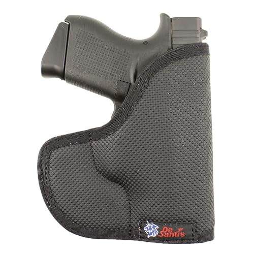 DeSantis Nemesis Pocket Holster for Pistols, Made of Quality Tacky Material, Fits Glock 43 and Glock 43X, Ambidextrous, Unisex Gun Holster, Black