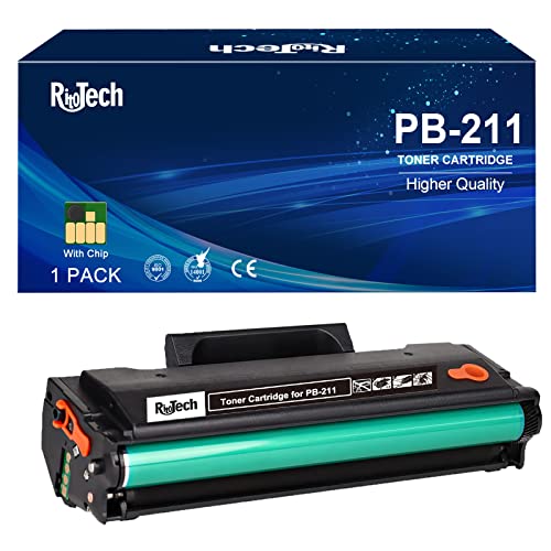 RitoTech PB-211 Toner Cartridge, PB-211EV PB211 PB 211 Black, Compatible for Pantum P2502w P2500 P2500W P2500NW M6550 M6550N M6550W M6552NW M6600 M6600N M6600W P2207 (1 Pack)