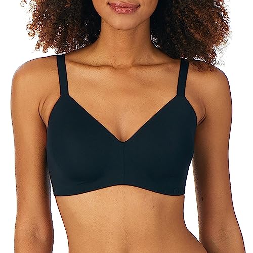 DKNY Women's Active Comfort Sports Bra, Light Impact, Black, 34D