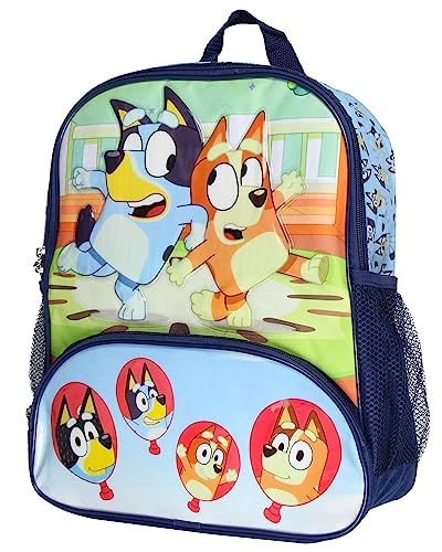 AI ACCESSORY INNOVATIONS Bluey 14' Kids School Travel Backpack Bag For Toys w/Raised Character Designs