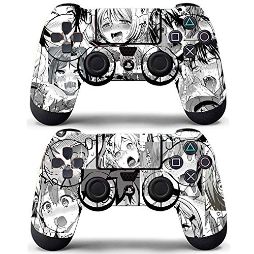 Vanknight Vinyl Decals Stickers Skin 2 Pack for PS4 Controllers Skin Anime Funny Girls