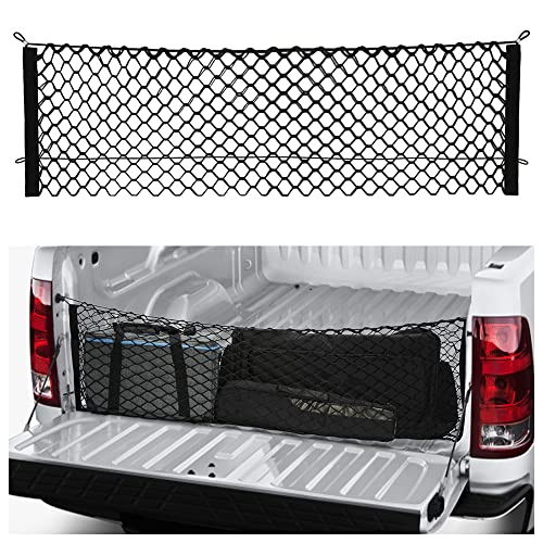 Truck Bed Organizer,Elastic Shrink Truck Cargo Net Hold Many Items to Keep The Interior of Truck Tidy,Truck Bed Storage Fit for Ford,Chevrolet,GMC,Tantu(XL 49'x16')