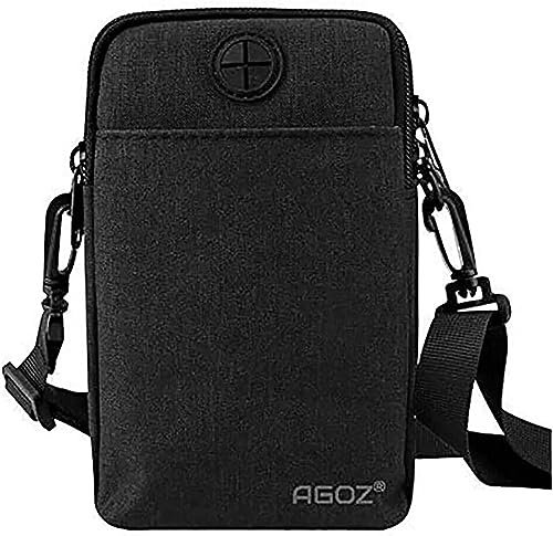 AGOZ Crossbody Handbag Cell Phone Purse Wallet Sling Shoulder Bag Strap for iPhone 15 Pro Max 14 13 12 11 XS MAX XR, Samsung S24 S23 S22 S21, Note 20 10, Google Pixel 8 7 6 6A 5 4A (Black)