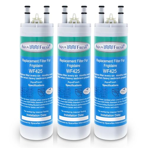 Aqua Fresh WF425 Refrigerator Water Filter (3-Pack) | Replacement for WF3CB, PureSource 3, 706465, 242086201, 242086203, 242294501, 242069601, AP4567491, PS3412266, WF425, Fridge Filter