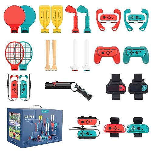 Switch Sports Accessories - CODOGOY 23 in 1 Switch Sports Accessories Bundle for Nintendo Switch Sports, Family Accessories Kit Compatible with Switch/Switch OLED Sports Games