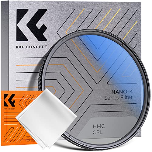 K&F Concept 67mm Circular Polarizer Filter Ultra-Slim 18 Multi-Coated Optical Glass Circular Polarizing Filter for Camera Lenses with Cleaning Cloth (K Series)