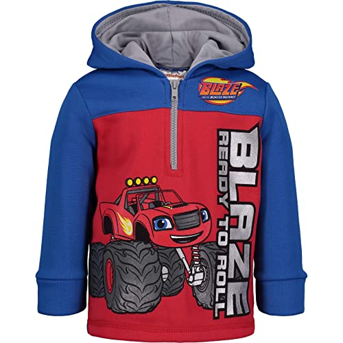 Nickelodeon Blaze and the Monster Machines Toddler Boys Fleece Half Zip Hoodie Red 4T