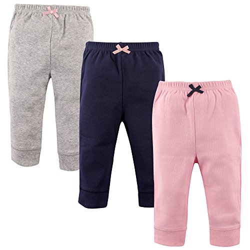 Luvable Friends baby boys Cotton Pants, Light Pink Navy, 5T US