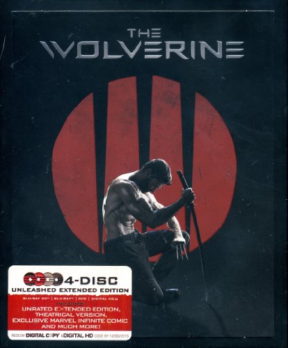 The Wolverine Exclusive 4 Disc Unleashed Extended Edition 3D Blu-Ray DVD Includes Collectible Cards