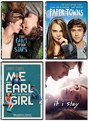 Teen Romance 4-Pack Movie DVD Collection: The Fault in our Stars / Paper Towns / Me and Earl and the Dying Girl / If I Stay