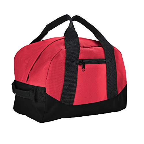 DALIX 12' Mini Two Tone Duffle Bag in Red
