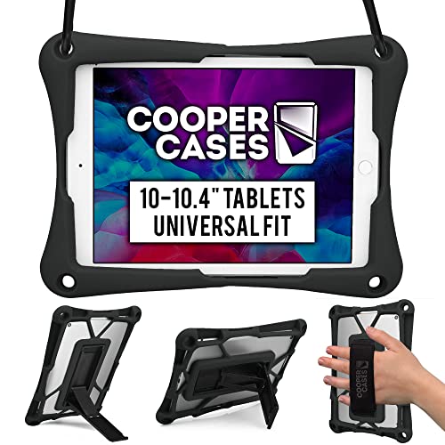 Cooper Trooper Rugged 10-inch Tablet Case, 10.1, 10.2, and 10.4-inch Tablet Case | Tablet Cases 10.1-inch Universal Bumper Protective Drop Shock Proof Kids Holder Carrying Cover Bag with Hand Strap