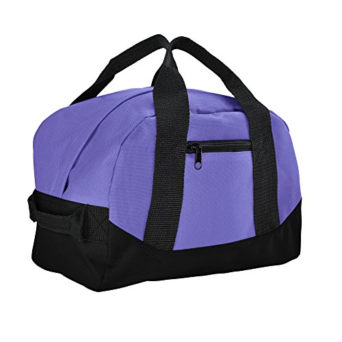 Dalix 12' Mini Two Tone Duffle Bag in Purple and Black