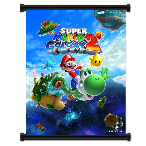 Super Mario Galaxy 2 Videogame Wallscroll Fabric Poster Banner - 32 x 42