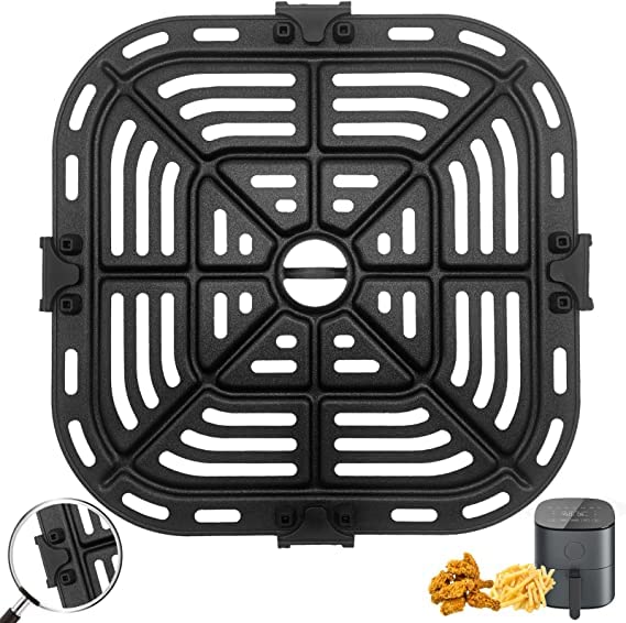 Air Fryer Replacement Grill Pan Fit for COSORI Air Fryer 5 QT, Air Fryer Rack Replacement Parts Accessories Grill Plate Crisper Plate Tray, Non-Stick, Dishwasher Safe