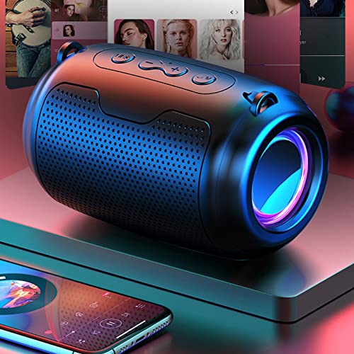 LADIGASU Wireless Bluetooth Speaker, New Intelligent Voice Bluetooth Audio Portable Subwoofer Wireless Bluetooth Speaker Internet HiFi Stereo Supports Tf-Card and U-Disk Playback