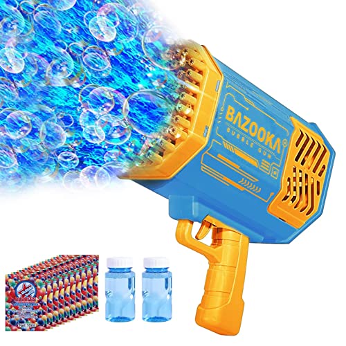 Bubble Machine Gun Kids Toys, Bubble Gun with Colorful Lights and Thousands Bubbles, Outdoor Toy Birthday Party Favors Gifts for Boys Girls Age 3 4 5 6 7 8 9 10 11 12 Years Old