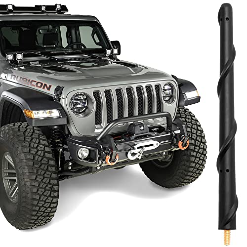 BASIKER Antenna for Jeep Wrangler Gladiator JL JK JT Rubicon Sahara 2007-2024, Short Jeep Wrangler Unlimited Sport 4xe Willys Mojave Antenna Replacement, 7 Inch Jeep Wrangler Gladiator Accessories