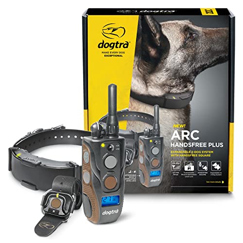 Dogtra ARC HANDSFREE Plus Boost and Lock, Remote Dog Training E-Collar, HANDSFREE Square for Discreet Control, Waterproof, Rechargeable, 3/4-Mile Range, 1 Dog Expandable System Medium, Large Dogs