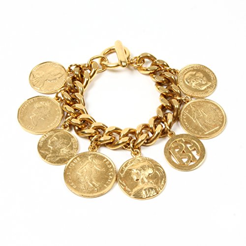 Ben-Amun 'Moroccan Coins' Bracelet, Vintage, Elegant, Luxury Jewelry For Women, 7 inch', 24k Gold