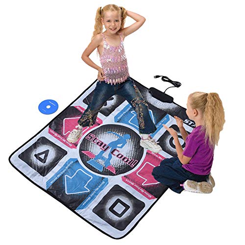 Zopsc USB Non-Slip Dancing Step Dance Mat Pad Durable Wear-Resistant Musical Play Mat Dancer Blanket for PC/Windows 98/2000/ XP/ 7OS, Gifts for Kids