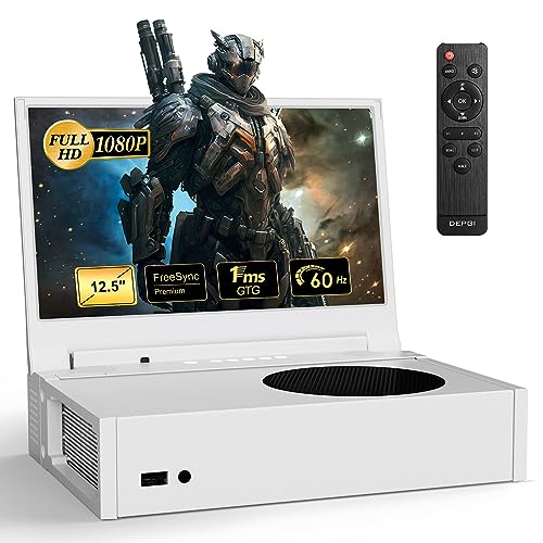 DEPGI 12.5' Portable Gaming Monitor for Xbox Series S (not Included), 1080P Full HD Display with IPS Screen Dual HDMI 2, Support HDR Freesync 3 Game Modes, for Travel Outdoor Indoor Use