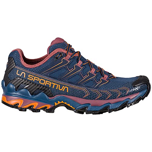 La Sportiva Womens Ultra Raptor II Trail Running Shoes, Denim/Rouge, 9