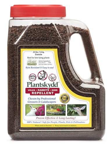 Plantskydd Animal Repellent - Repels Deer, Rabbits, Elk, Moose, Hares, Voles, Squirrels, Chipmunks and Other Herbivores; 3.5 LB Granular Shaker Jug (PS-VRD-3)