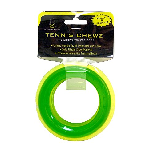 Hyper Pet Tennis Chewz Ring Interactive Dog Toy, Green