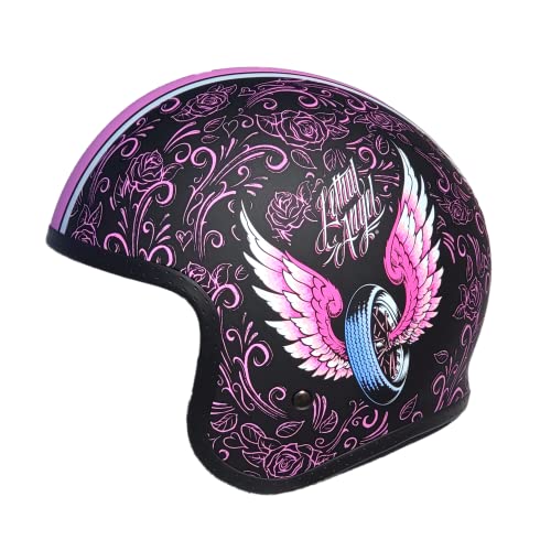 Vega V8 Retro Open Face Helmet 86027-054, Lethal Angel, Large