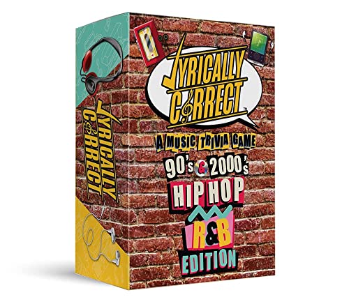 Lyrically Correct 90's and 2000's Hip Hop and R & B Music Trivia Card Game |Multi-Generational Family Gatherings, Adult Game Night and Fun Trivia
