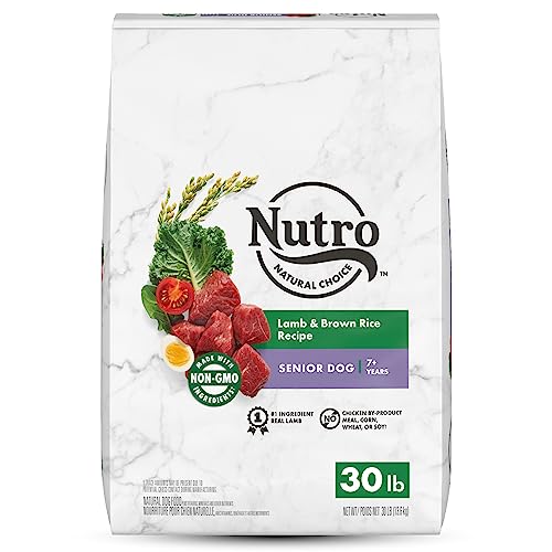 NUTRO NATURAL CHOICE Senior Dry Dog Food, Lamb & Brown Rice Recipe Dog Kibble, 30 lb. Bag