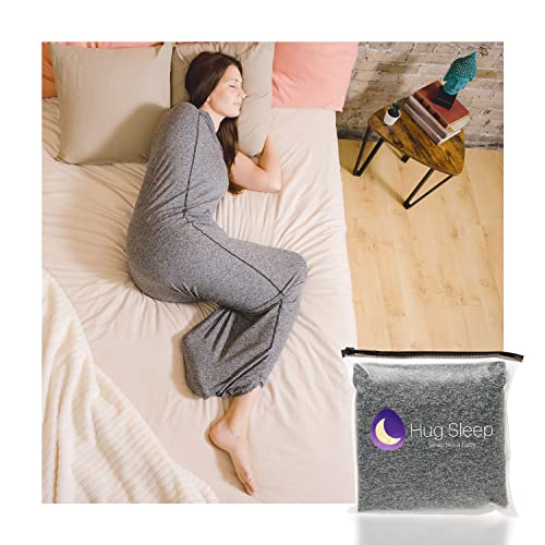 Hug Sleep Pod Move, Wearable Blanket for Women and Men, Weighted Blanket Alt, Seen on Shark Tank, Cooling Sensory, Machine Washable, Cozy and Comfy Blankets, Adult, Kids or Teens Gift, Grey, XL