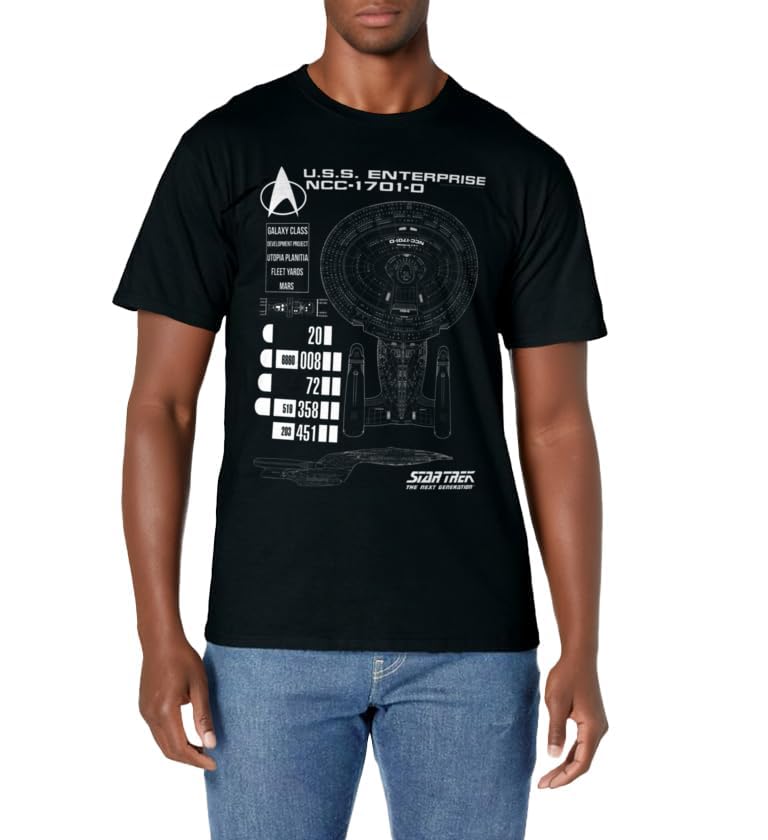 Star Trek: The Next Generation U.S.S. Enterprise Chart T-Shirt
