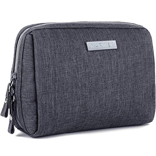 Small Makeup Bag for Purse Travel Makeup Pouch Mini Cosmetic Bag for Women (Small, Dark Grey)