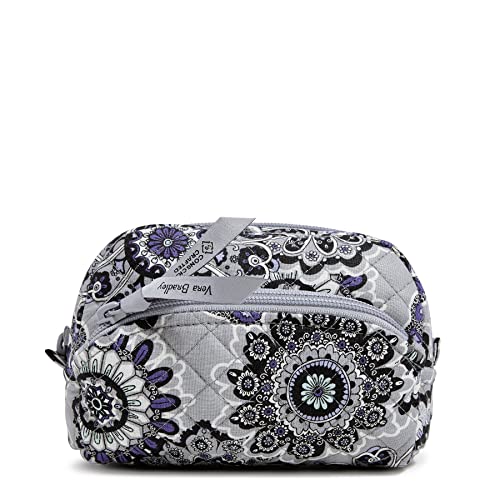 Vera Bradley Women's Cotton Mini Cosmetic Makeup Organizer Bag, Tranquil Medallion - Recycled Cotton, One Size