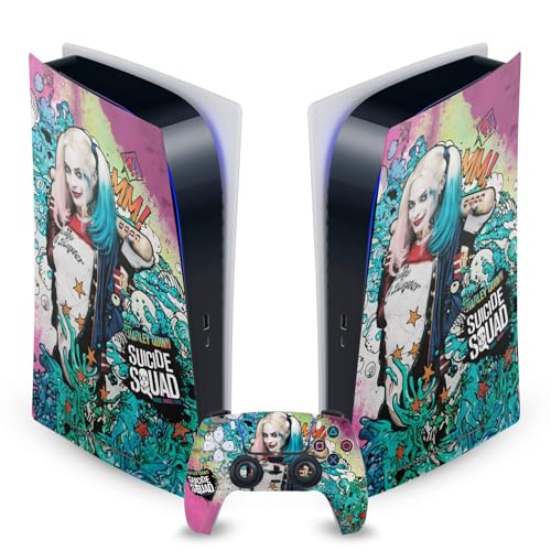 Head Case Designs Officially Licensed Suicide Squad 2016 Harley Quinn Poster Graphics Vinyl Faceplate Gaming Skin Decal Compatible with Sony PlayStation 5 PS5 Digital Console and DualSense Controller