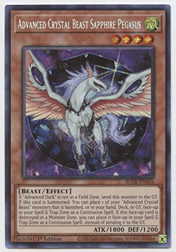 Advanced Crystal Beast Sapphire Pegasus - BLCR-EN016 - Secret Rare - 1st Edition