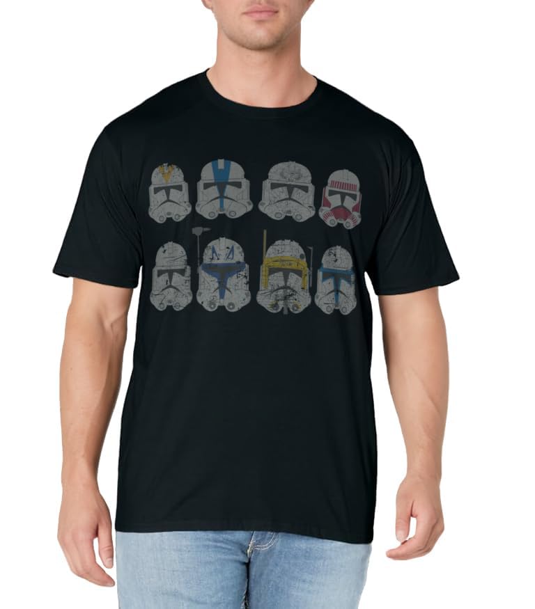 Star Wars Clone Wars Clone Troopers Helmets T-Shirt