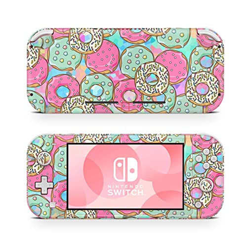 ZOOMHITSKINS Switch Lite Accessories, Compatible for Nintendo Switch Lite Skin, Sweet Candy Donuts Mint Cream Pink Rose Pastel Kawaii Bagel, 3M Vinyl, Durable & Fit, Easy to Install, Made in The USA